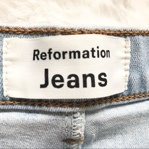 REFORMATION Cynthia High Rise Straight Jeans Size 28 - Picture 3 of 6